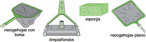 Herramientas de limpieza de piscinas