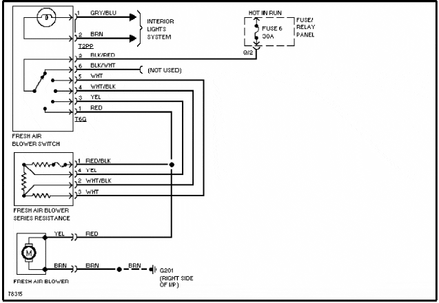 Volkswagen Golf diagrama del sistema de calefacción