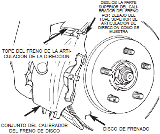 Instalación del calibrador de freno