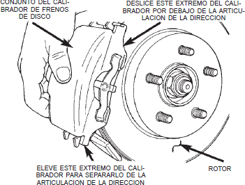 Desmontaje del calibrador de frenos dodge neon