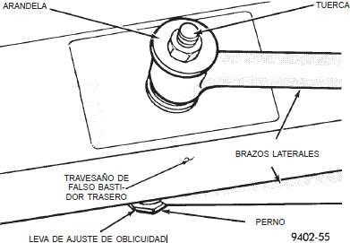 Fijación de la articulación lateral al travesaño o de falso bastidor neon