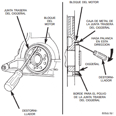 Junta de aceite trasera del Cigüeñal Dodge Neon