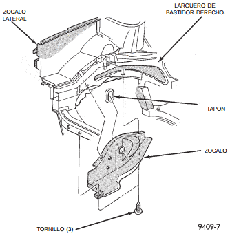 Zócalo interno derecho Dodge Neon