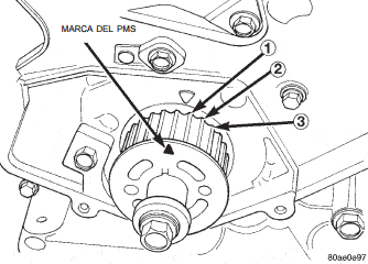 Desmontaje de la correa de distribución Dodge Neon