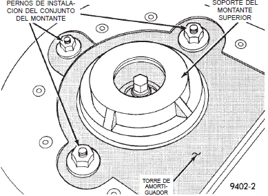 Conjunto del montante de la articulación de la dirección a los pernos de fijación