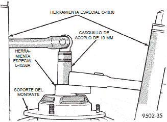 Herramientas de desmontaje de la tuerca de retén del eje del montante