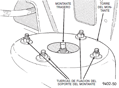 Tuercas de fijación del soporte del montante dodge neon