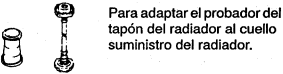 Adaptador del probador del tapón del radiador