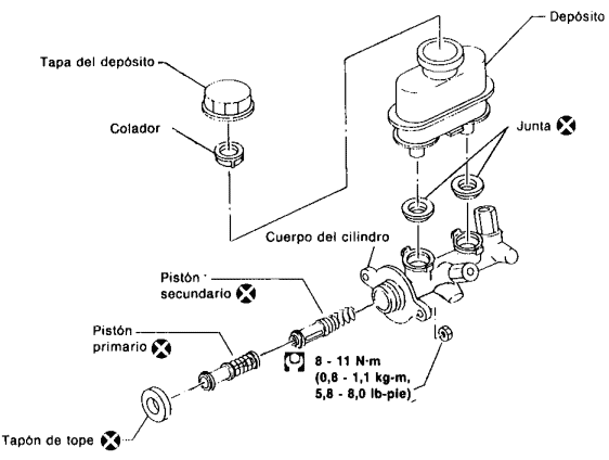 Cilindro maestro del Freno del Nissan Tsuru