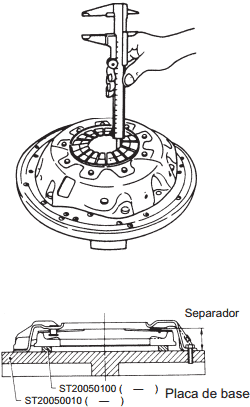 Ajustar cubierta del embrague y volante del motor