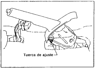 Tuerca de ajuste en el Freno de mano del Nissan Tsuru