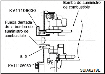 Rueda dentada de la bomba